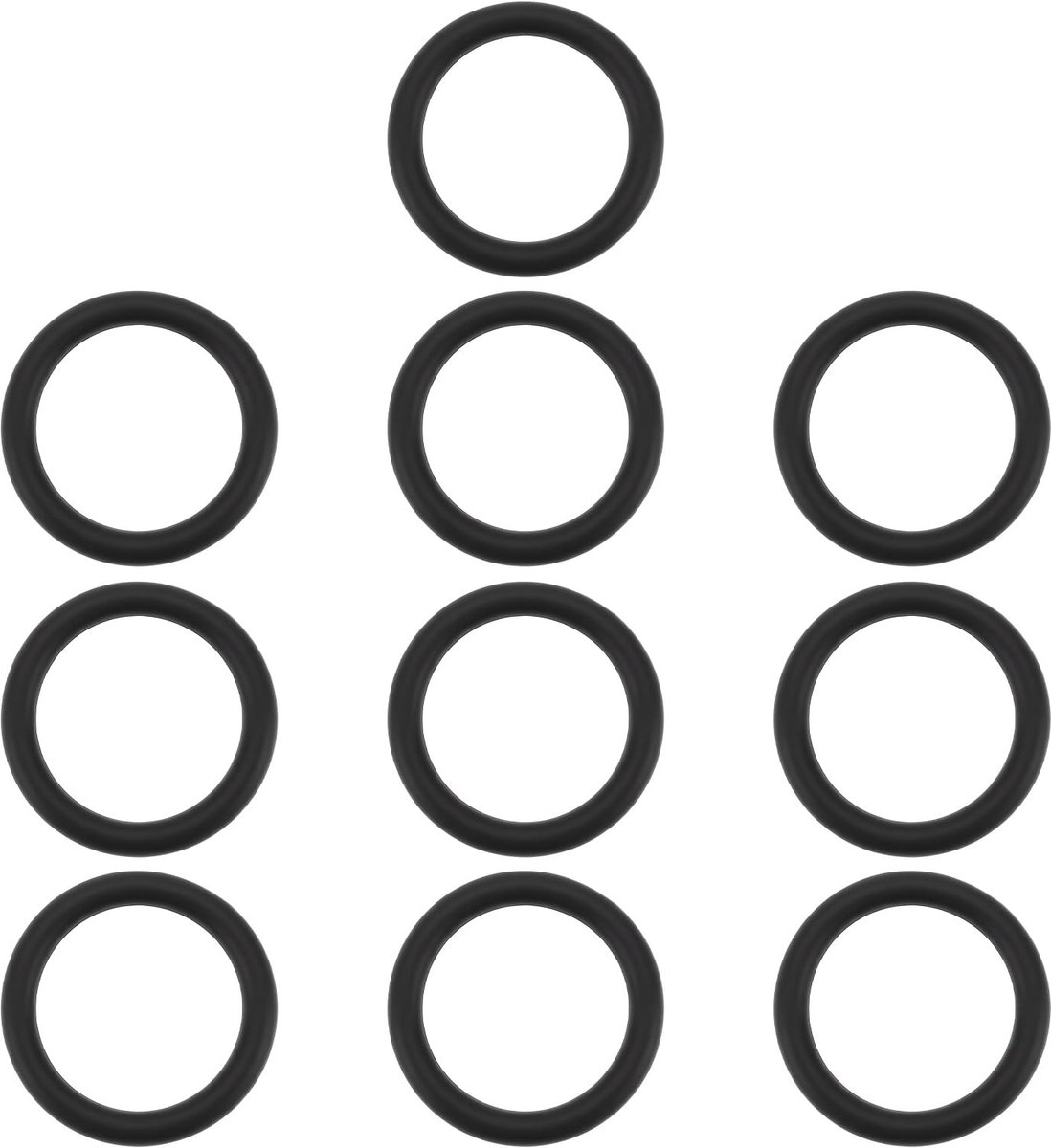 Dailygoods- O-ringen 10x - Rubberen Constructie - Lekpreventie - Onderdeelnummer 670B2014 - Buitendiameter 19mm - Draaddiameter 2,4mm - Afdichtringen