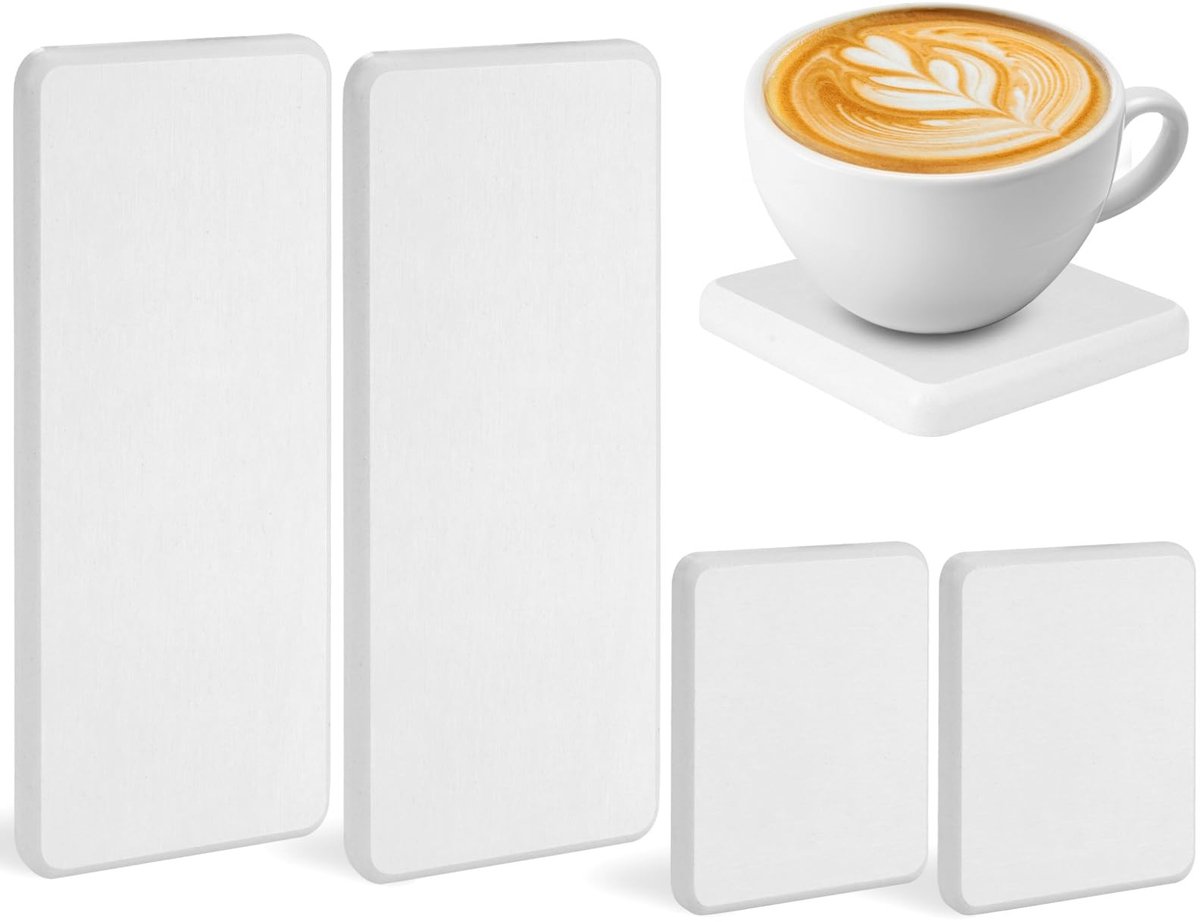 Dailygoods- Kiezelstenen 4 Stuks - Waterabsorberende Onderzetters - Sneldrogend Dienblad - Geschikt voor Kopjes/Flessen - Hoogwaardig Kiezelgoer Materiaal