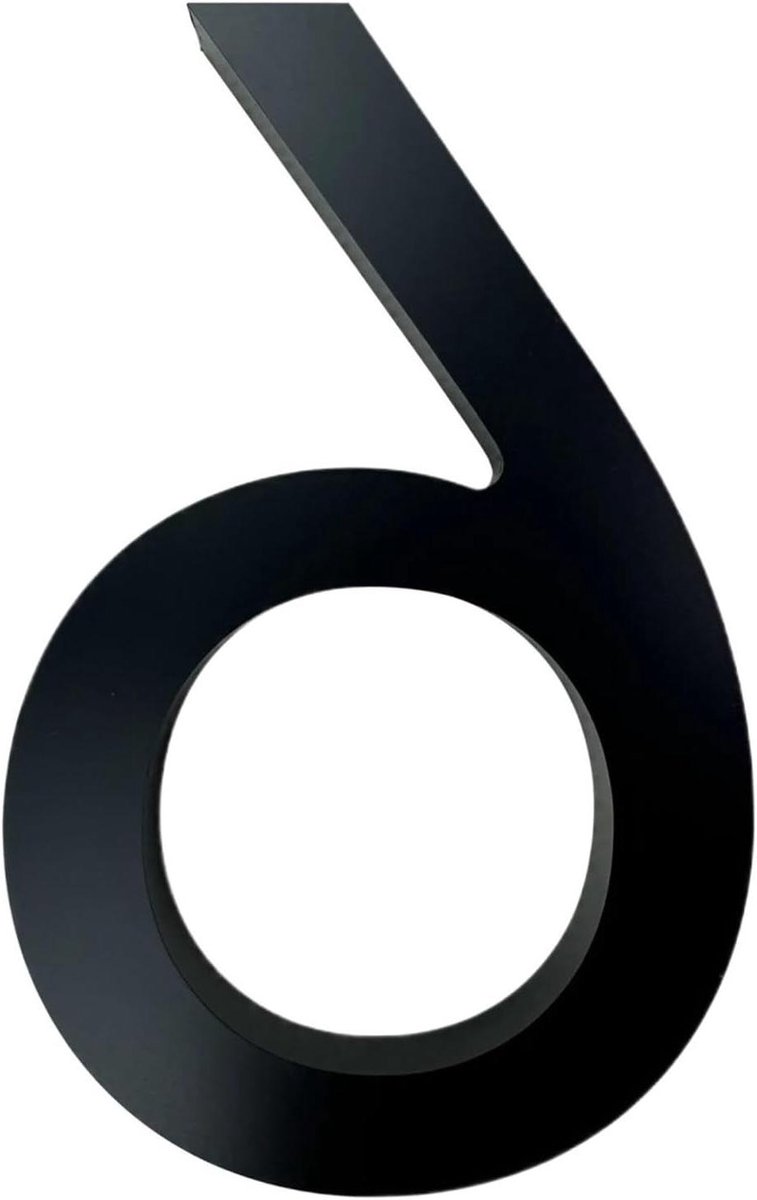 Huisnummer Acryl - Adresbord Deur - Huis Identificatie - Drijvend Modern Design - 30 cm Hoog - Zwart