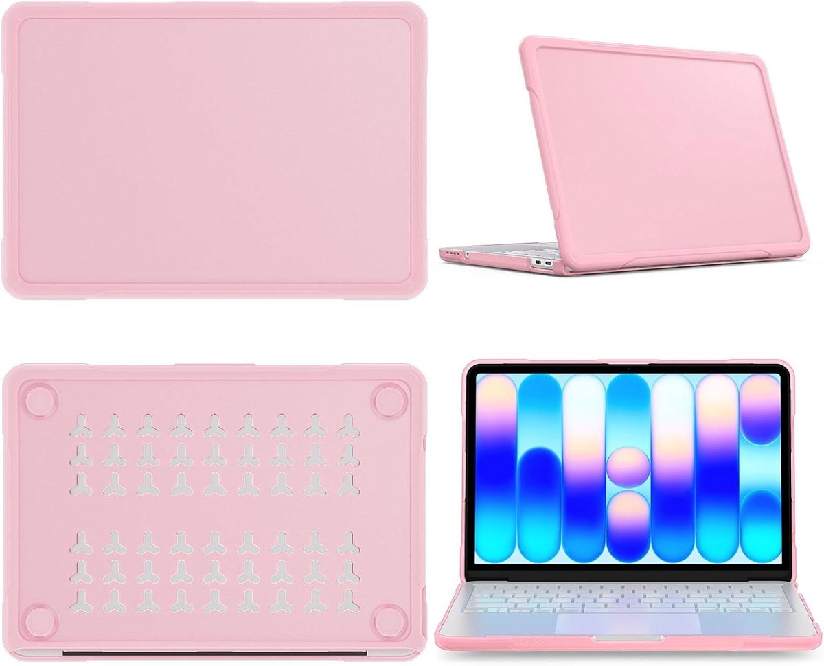 Laptop Beschermhoes - Hardcase Cover - Dagelijkse Bescherming - Schokbestendige Bumper - 13 inch - Roze