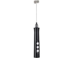 Elektrische Opschuimer - Eierklopper Mixer - Dranken Bereiden - 3 Snelheden Instelbaar - USB Opladen - Zwart