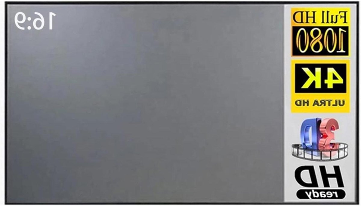 Projectorscherm - Projectie Scherm - Home Theater - Reflecterend Canvas - 130 Inch - Wit