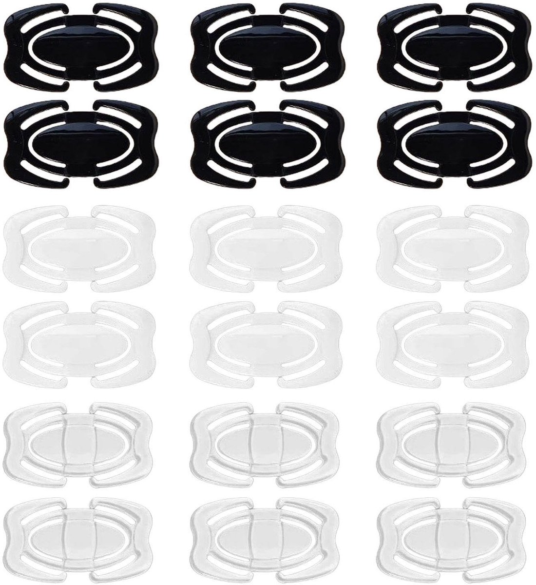 Dailygoods- Vezelriem 18 Stuks - Duurzaam PP - Antislip Bevestigingsmateriaal - Geschikt Voor Diverse Toepassingen - Maat 4,5 x 3 Cm - Eenvoudig Te Gebruiken - Beha