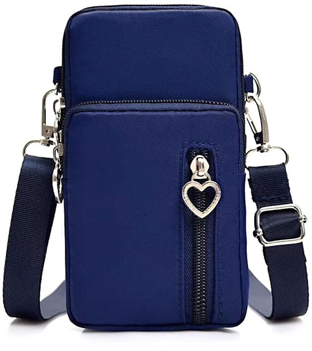 Dailygoods- Schoudertas Casual - Messenger Bag - Mobiele Telefoon Tas - Hart Portemonnee - Ritsvak - Armvak - Handtas