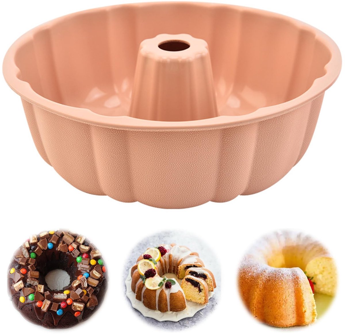 Dailygoods- Tulbandvorm 24 cm - Siliconen Bakvorm - Antiaanbaklaag - Vaatwasserbestendig - Hoge kwaliteit - Geurloos en veilig - Cakevorm