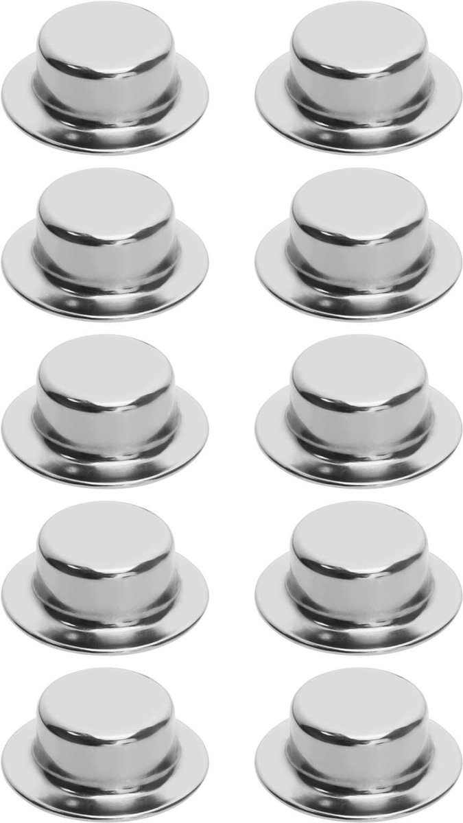 Dailygoods- Push Moer Set van 10 - Duurzaam Metaal - Buitendiameter 19,5 mm - Binnendiameter 16 mm - Totale Hoogte 11,3 mm - Veelzijdig Gebruik - Duwmoer