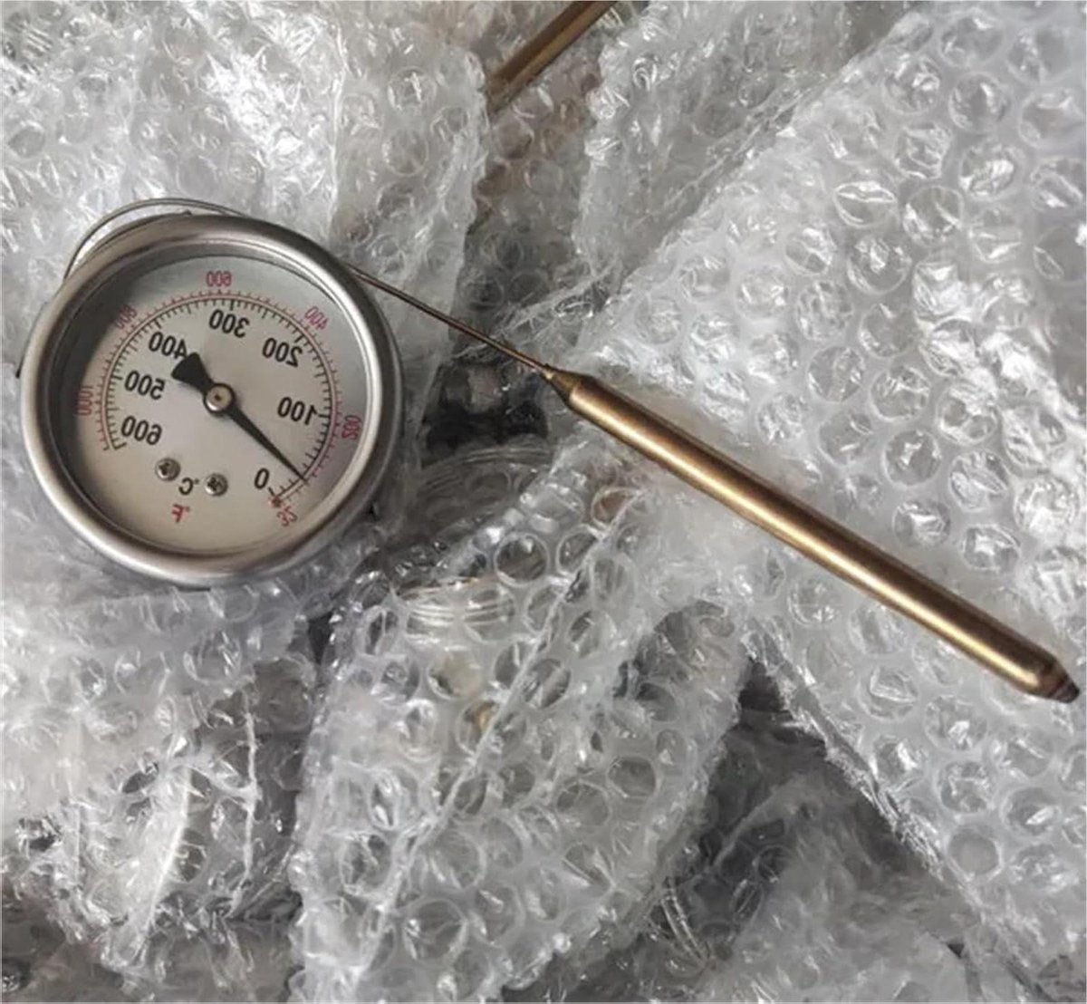 Oven Temperatuurmeter - Pizza Oven Meter - Brood Bakken - Roestvrij Staal - 69 mm - Zilver