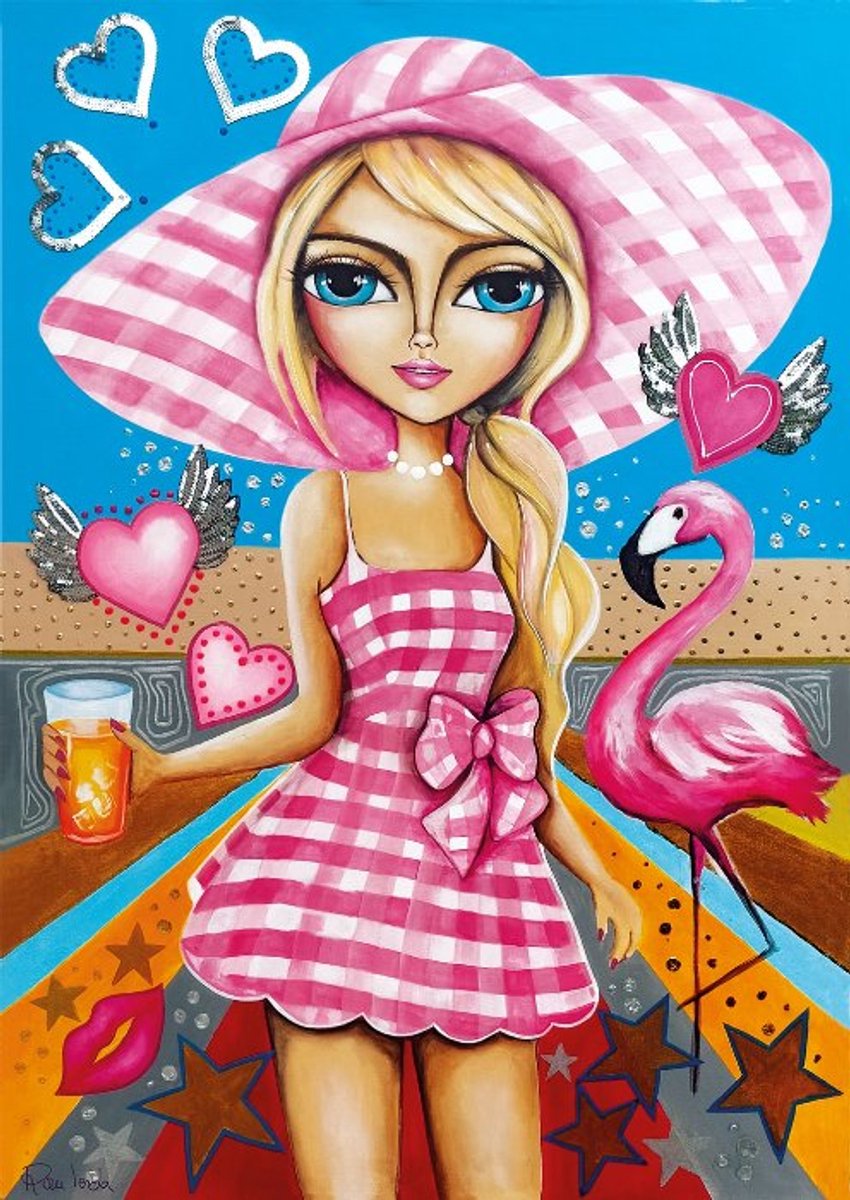 Magnolia puzzel Lady in Pink - 1000 stukjes puzzel volwassenen.