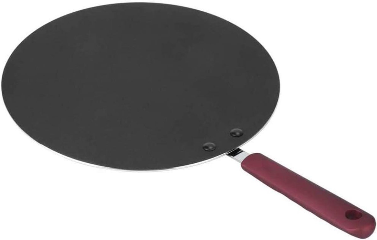 Koekenpan - Koekenpan Wok - Pannenkoeken Bakken - Ergonomische Handgreep - 32 cm - Zwart