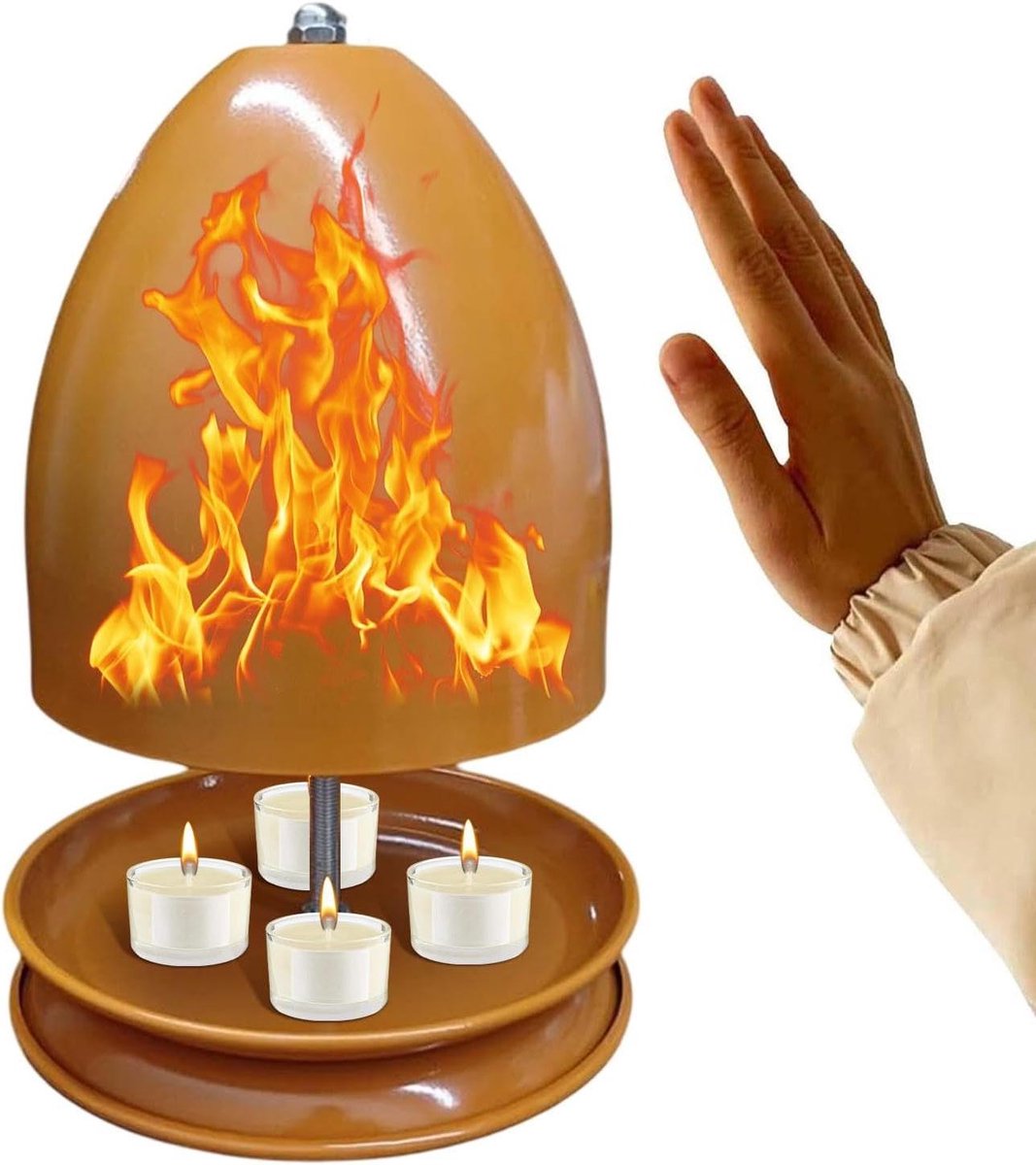Thee Kaars Warmer - Dubbelwandige Kandelaar voor Woonkamer | Thee Oven, Dubbelwandige Kaar