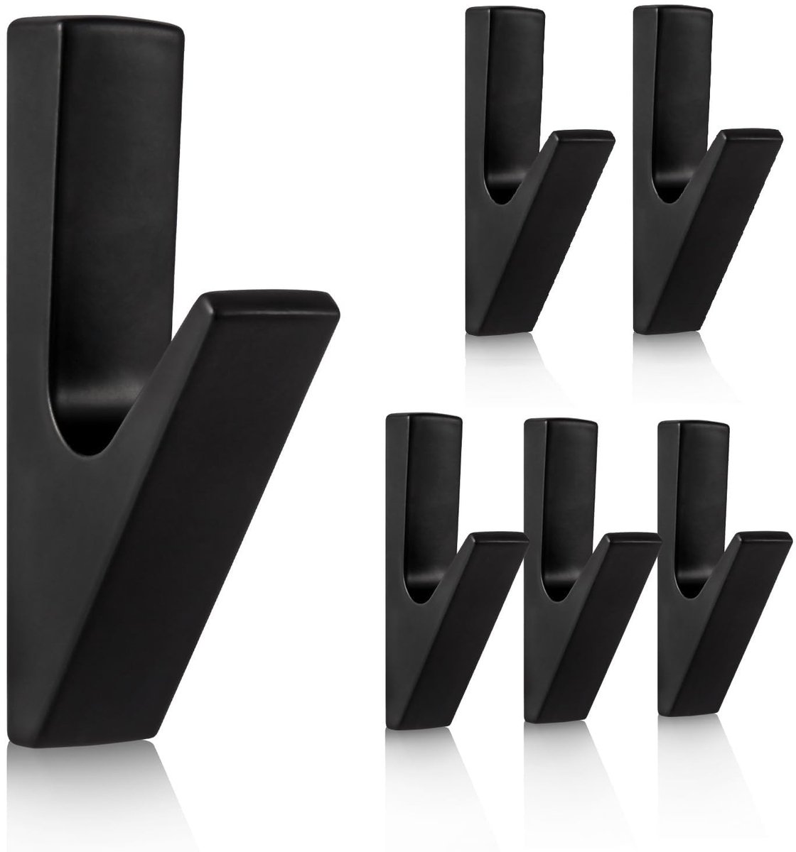 Dailygoods- Akoestische Paneelhaken - 6 Stuks - Zwart - Aluminiumlegering - Duurzaam - Sterk Draagvermogen - Eenvoudig te Installeren - Wandhaak
