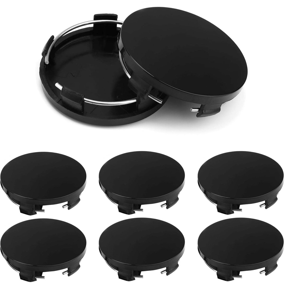 Dailygoods- Wieldoppen 60 mm - Universele Wieldoppen - Naafdoppen - Velgdoppen - Set van 8 Stuks - Robuust ABS-Kunststof