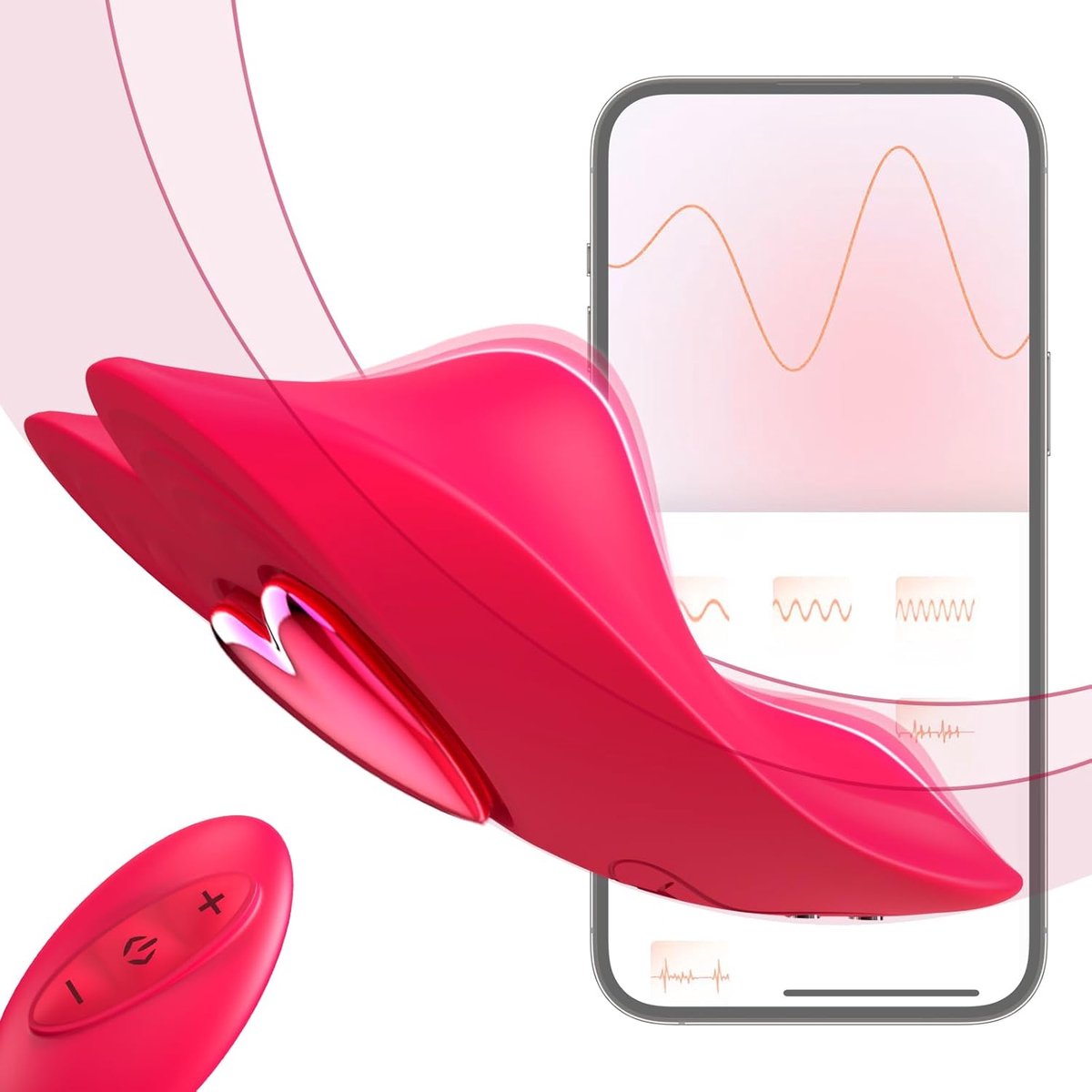 Oneay Clitoris vibrator Vibrerende Slip voor Vrouwen – Mini Kogelvibrator met Afstandsbediening & App – 10 Vibratiestanden – Draagbare Vibrator voor Stellen – Seksspeeltje - Rood