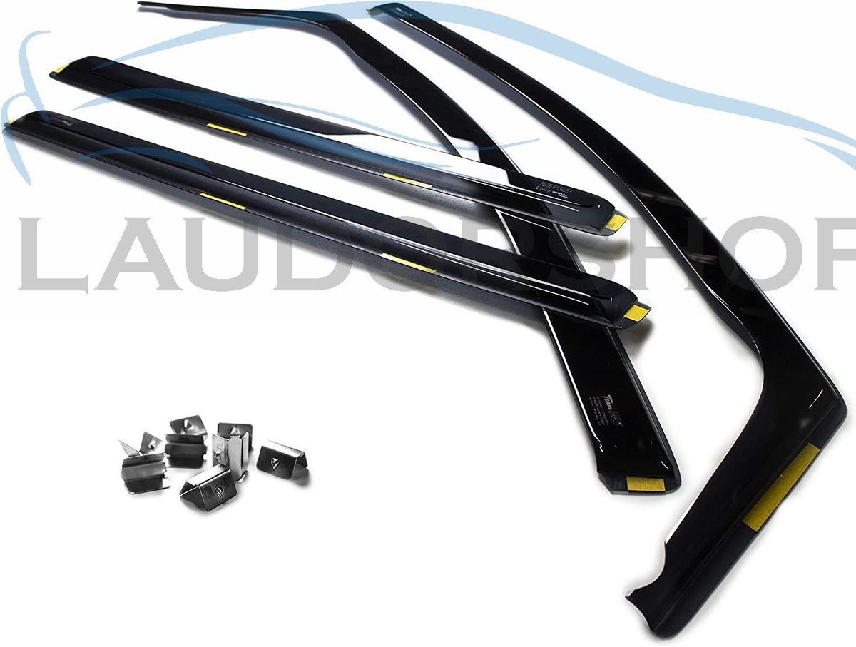 Zijwindschermen donker tbv Peugeot 2008 (type2) - model 5 deurs VANAF 2020-, set tbv 4 deuren voor & achter L+R pasvorm
