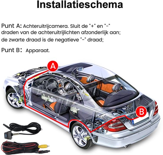 Universele achteruitrijcamera, AHD 720P high-definition formaat, IP68 stofdicht en waterdicht, 6,5 meter kabel van Universele — afbeelding 4