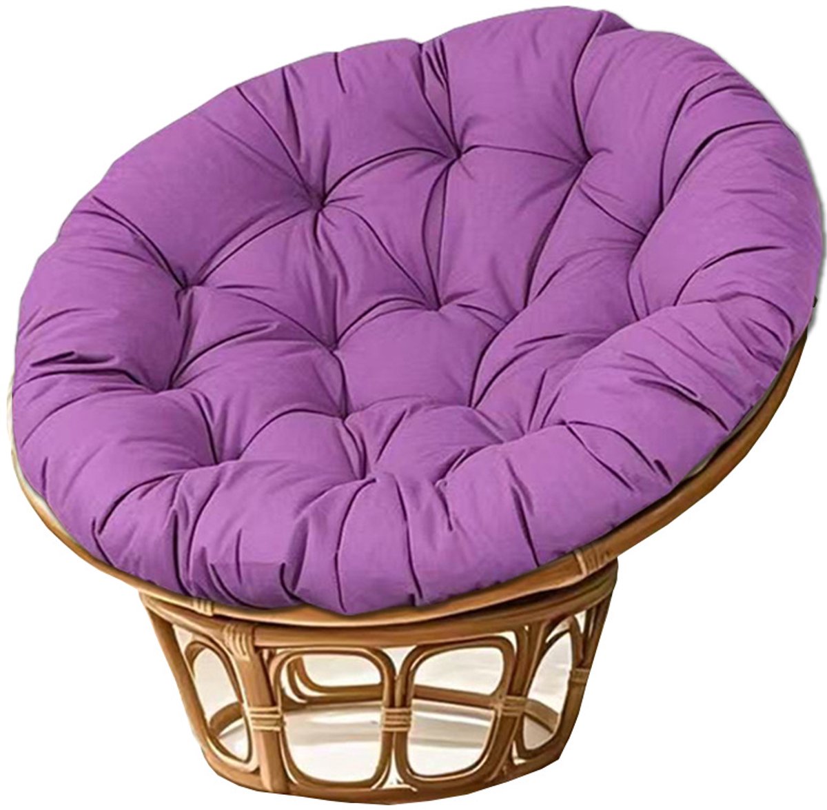 Paars Zitkussen - rond - 40x40cm - geschikt voor hangmanden/schommels/radarstoelen - rugleuning