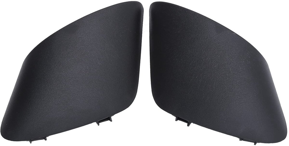 Dailygoods- Zijspiegel Exacte Pasvorm - Zwarte Schroef Cover - Vervanging 2 Stuks - Compatibel met Punto 2012-2017 - Hoogwaardig ABS - Onderdeelnummer 735539385/735596883 - Spiegels