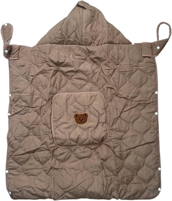 Draagzakhoes - Babyhoes Kinderwagen - Bescherming baby buiten - Waterdicht en winddicht - 80x85 cm - Koffie — afbeelding 5