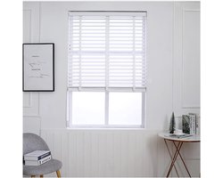 Houten Jaloezieën - Horizontale Blinds - Privacy Creëren - Lichtfilterend - 135x260cm - Wit