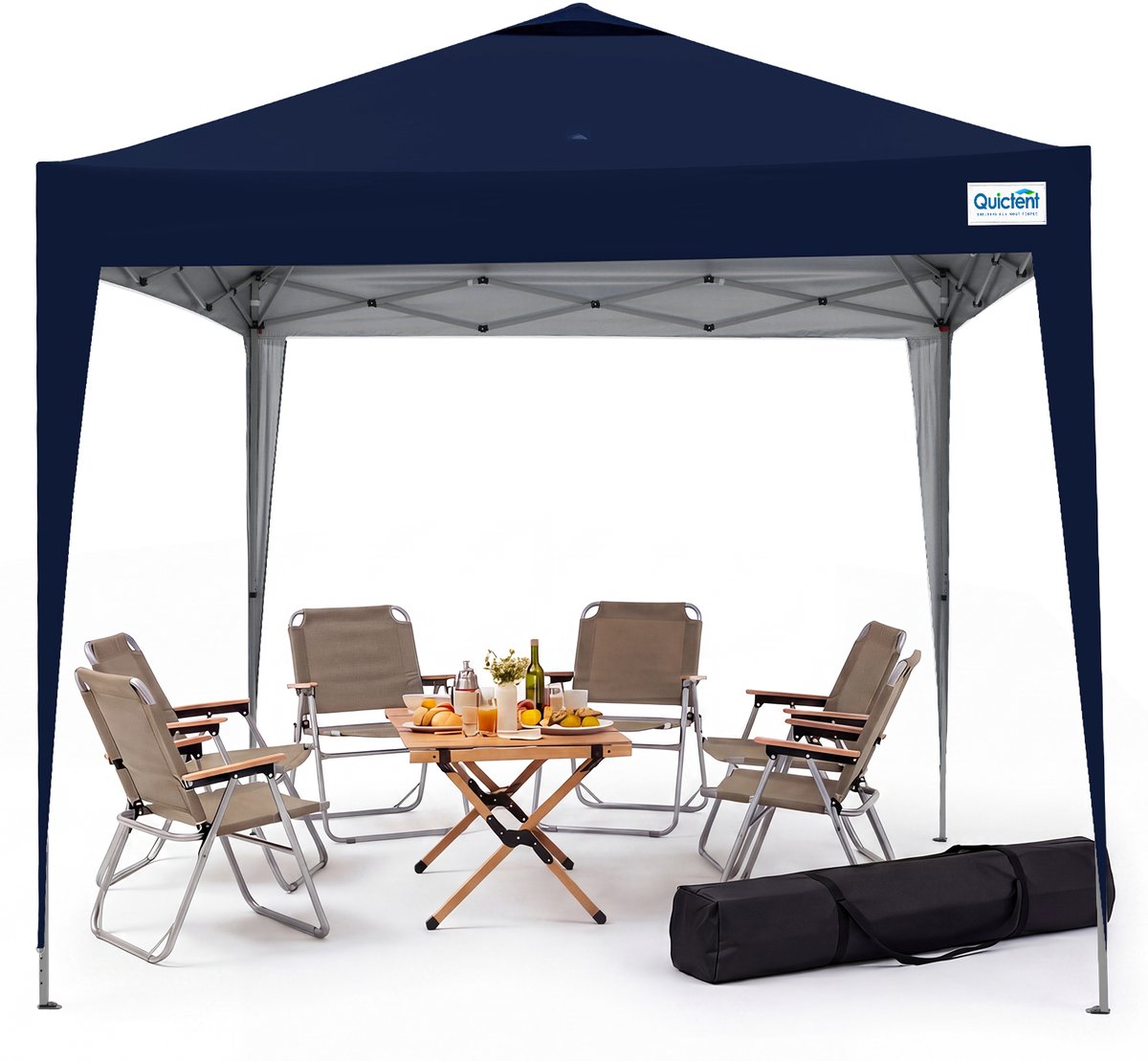 Quictent Waterdicht Vouwbare Partytent 3x3m – Pop-Up Partytent met UV 50+ – Blauw