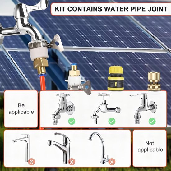 Wasborstel met telescoopsteel - Reinigingsset waterbezem - Hoge oppervlakken reinigen - Uittrekbaar tot 6 meter - 35 cm borstelkop - Zwart — afbeelding 3