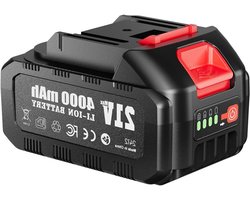 Reserveaccu - Oplaadbare Batterij - Gereedschap Gebruik - 21 Volt Vermogen - 4 Ampère - Zwart