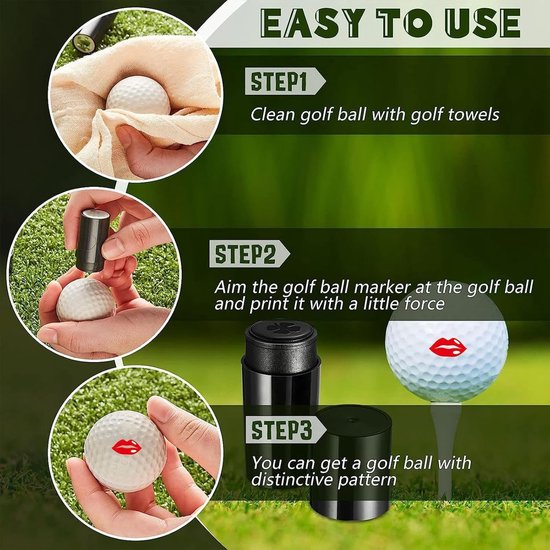 Golfbal Markering Tool - Golf Poot Pad - Bal Herkenning - Lichtgevoelig Display - 6 x 3 x 3 cm — afbeelding 3