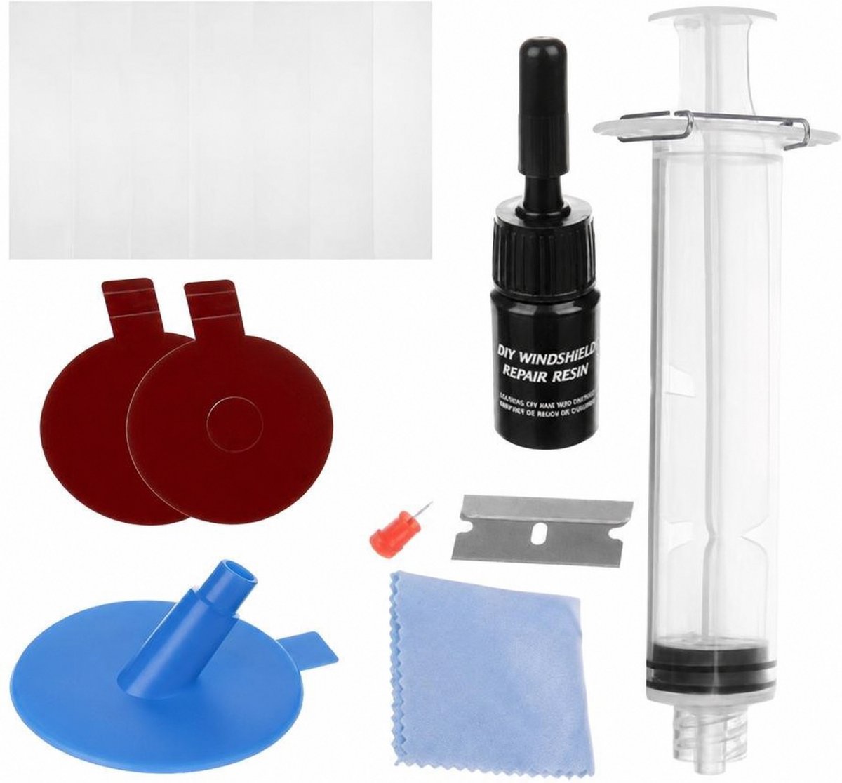 TLVX Auto ruit schade herstel set - Kras ruit verwijderaar - Glazen herstel - Schade glas herstel - Auto schade herstel voorruit - Auto glass repair kit - Autoraam reparatie