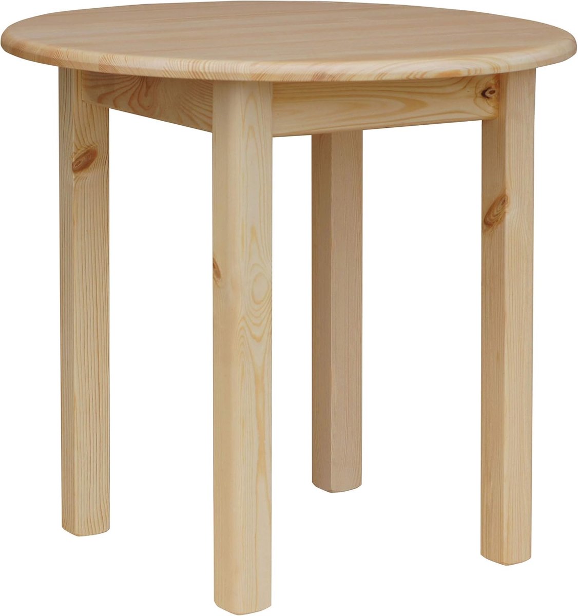 Ronde Eettafel van Massief Grenenhout - Ø 80 cm - Duurzaam Gelakte Keukentafel en Restauranttafel - Scandinavisch Design