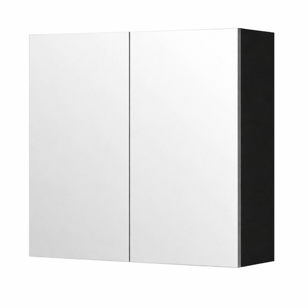 LINEA UNO - Rova 80 x 60 - Mat zwart - Spiegelkast - - 301684