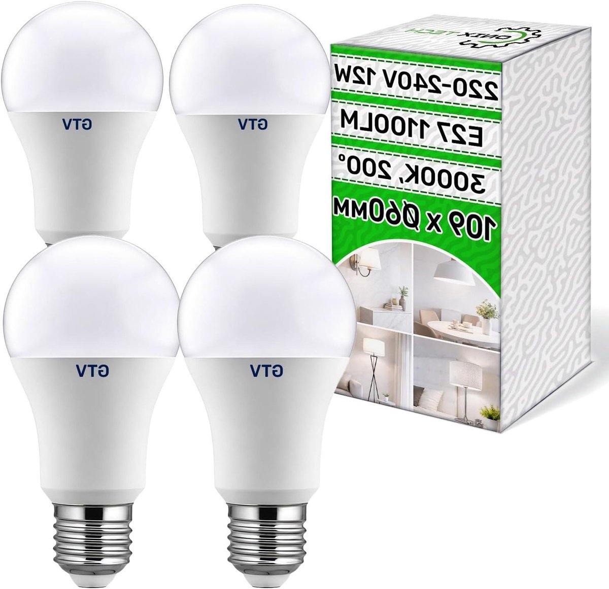 LED Lampen - E27 Fitting - Huis Verlichten - Energiezuinig - 4 Stuks - Warm Wit