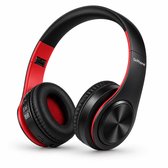 DrPhone BH1 - Draadloze Bluetooth Koptelefoon - FM Radio, Micro SD en AUX - On-Ear Headset met Microfoon - Zwart/Rood