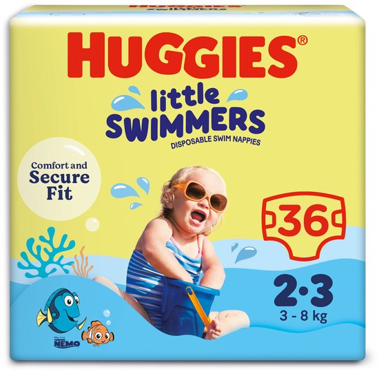 Huggies Little Swimmers - zwemluiers - maat 2/3 - (3 tot 8 kg) - voordeelverpakking - 36 stuks