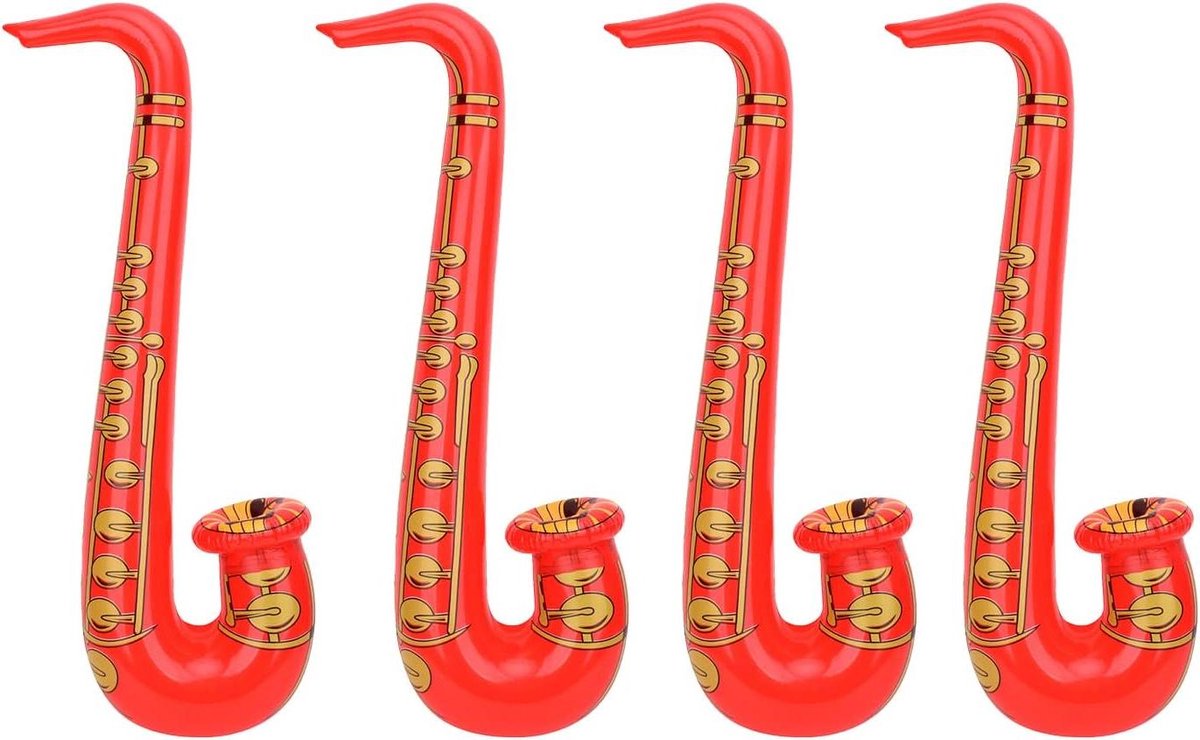 Opblaasbare Gitaar - Muziek Speelgoed - Feest Decoratie - Eenvoudig Op te Blazen - 75 cm Hoog - Rood
