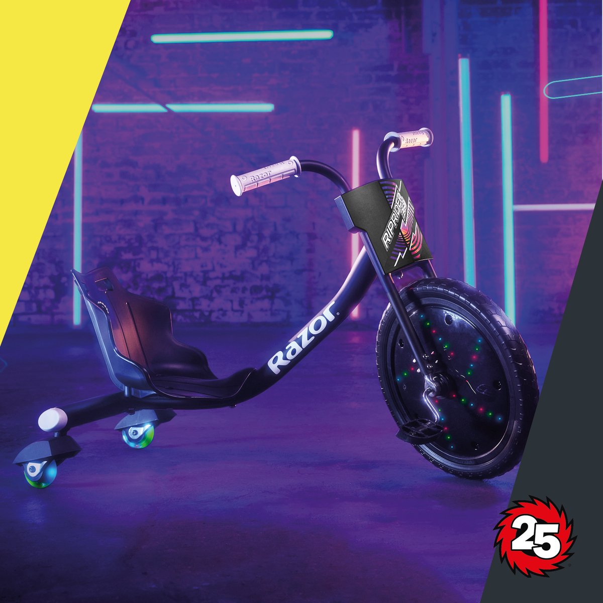 Razor RipRider 360 Lightshow - Skelter - Zwart - 360° Draaien - LED Verlichting - Voor Kinderen - Tot 73 kg - Vanaf 5 jaar — afbeelding 7