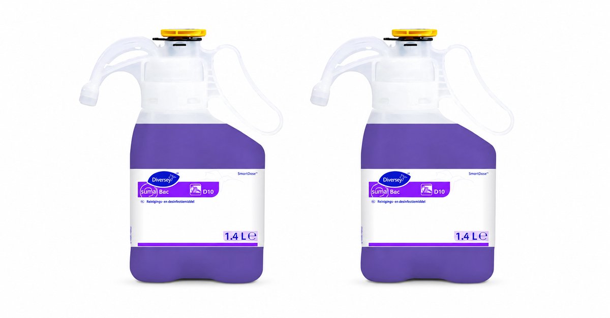 Diversey Suma Bac SD D10 - Reinigings- en desinfectiemiddel - 2 x 1,4 liter