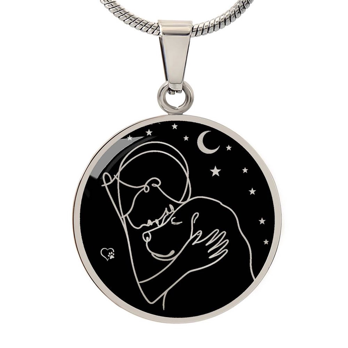 Symbolic Gifts - Loyale Hond Ketting Zilver Kleurig Waterproof Forever Loyal Hanger - Premium Stainless Steel - Sieraad Cadeau - Verstelbaar 45 - 56 cm
