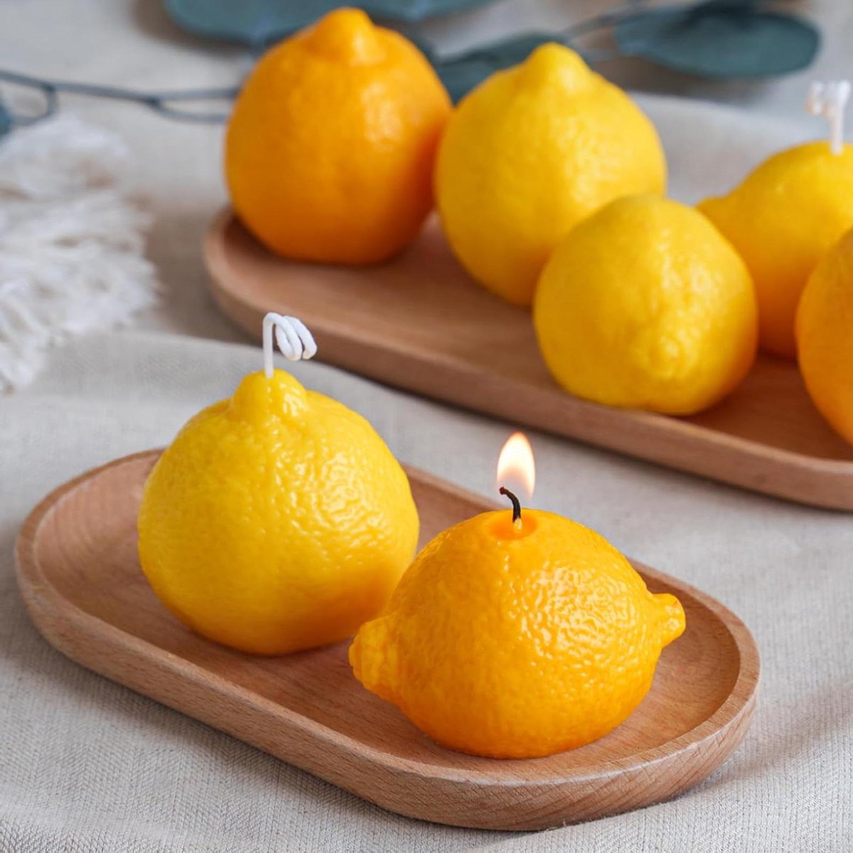 Citroen Gietvormen - Fruit Mallen - Zomer Decoratie - 3D Fruit Design - 2 Stuks - Geel