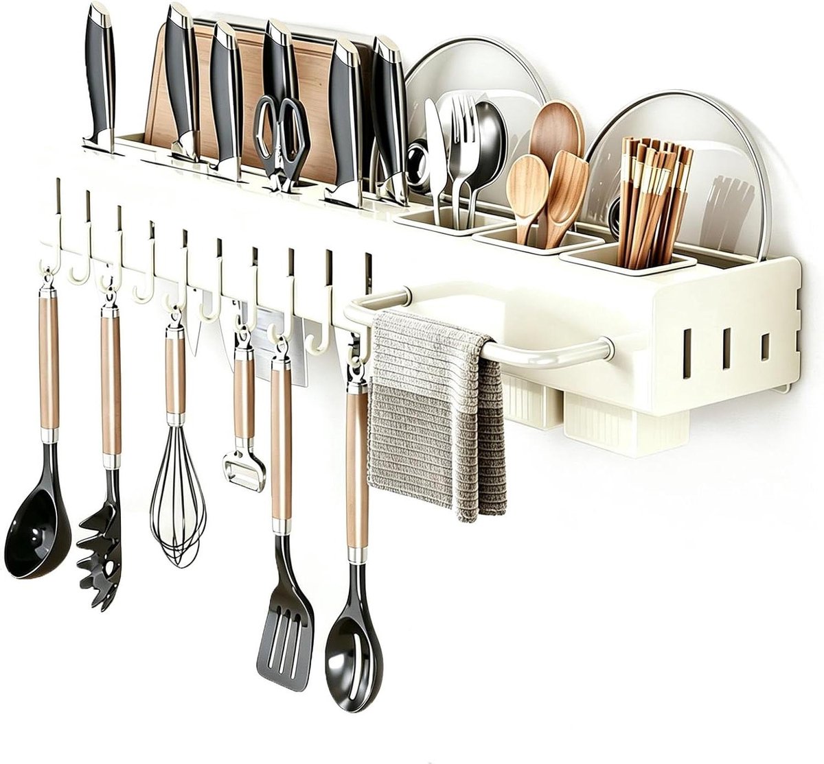 Keuken Opbergrek - Keuken Organizer - Keuken Organiseren - Alles in één - 60cm - Wit