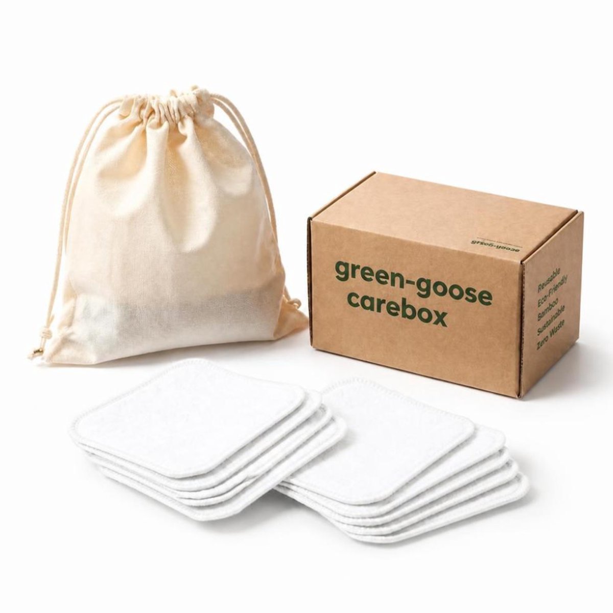 Bambodo 10 Herbruikbare Wattenschijfjes 3 laags 8x Dagelijks 2x Scrub - Wasbare Wattenschijfjes - Wasbare Make up Pads - Zero Waste Producten - Duurzame Wattenschijfjes Bamboe - Zero Waste Project