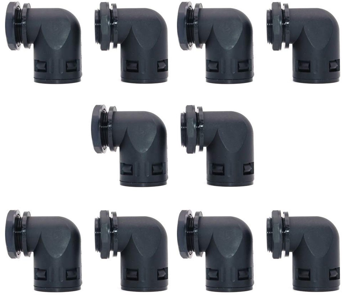 Dailygoods- Golfbuis Connector 90 Graden - 10 Stks - Gegolfde Buis Klemmen - Slang Aansluitingen - Sterke Rekbestendigheid - Eenvoudig te Installeren - Buisconnector