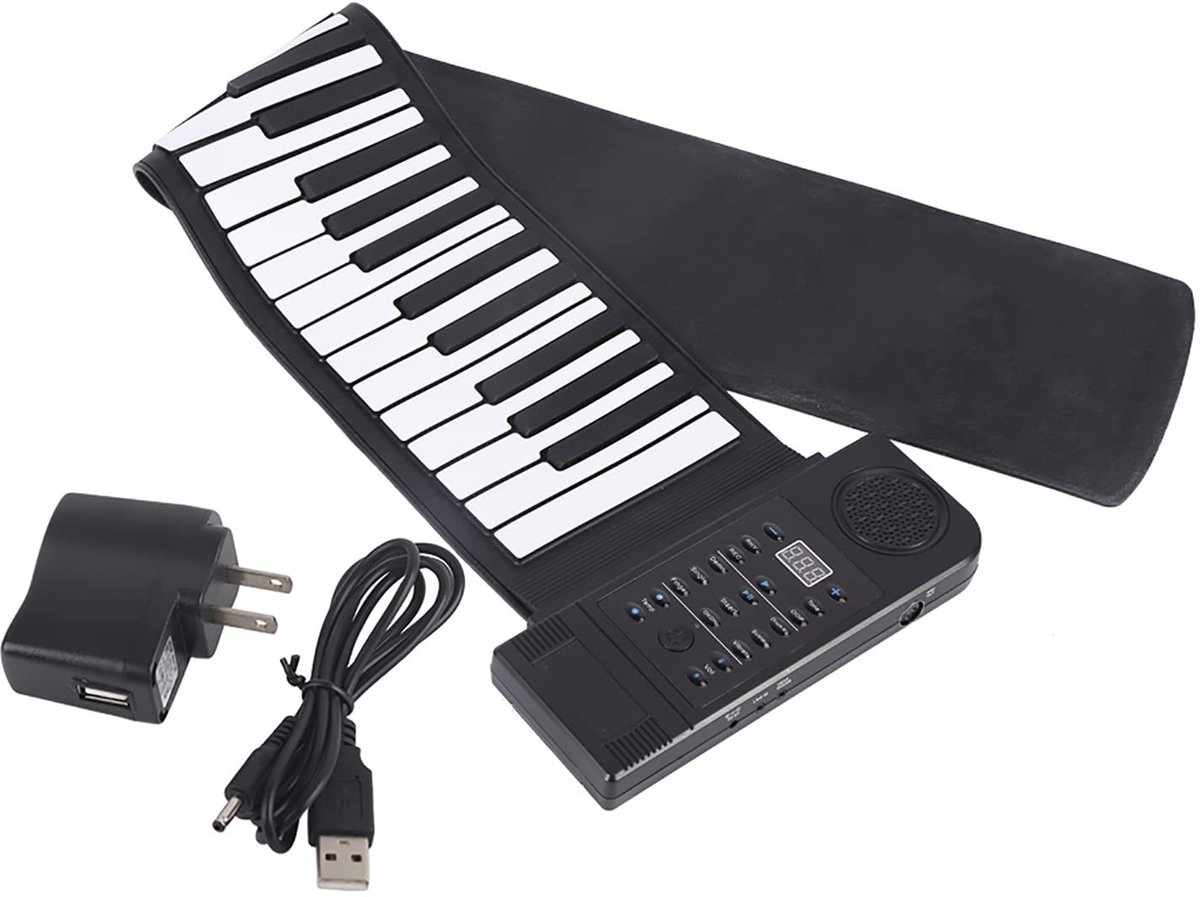 Dailygoods- Piano 61 Sleutels - Draagbare Elektronische Toetsenbordpiano - 128 Tonen - 128 Ritmes - 45 Demo-nummers - Professionele Geluidskwaliteit - Toetsenbord
