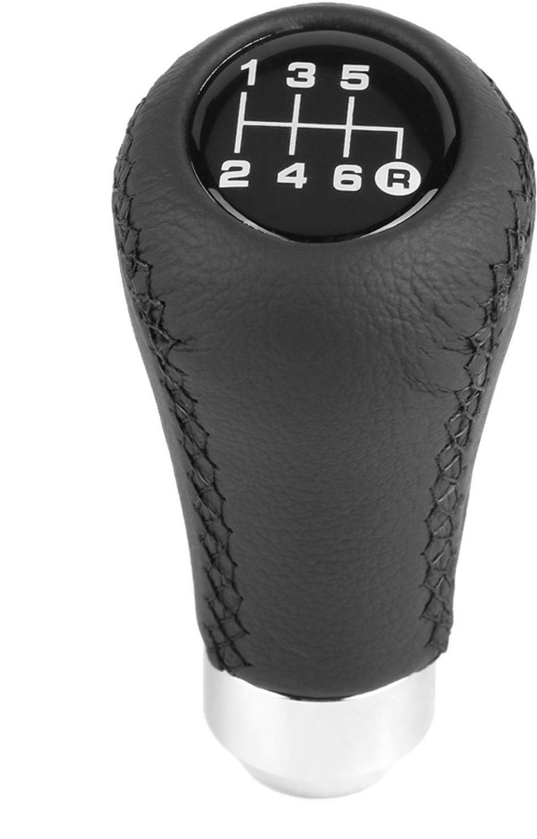 Dailygoods- Versnellingspook Hoes - Pookknop Universeel - 6 Versnellingen - Hoogwaardige PU Leer - Inclusief 3 Slangen - Eenvoudige Installatie - Versnellingsknop
