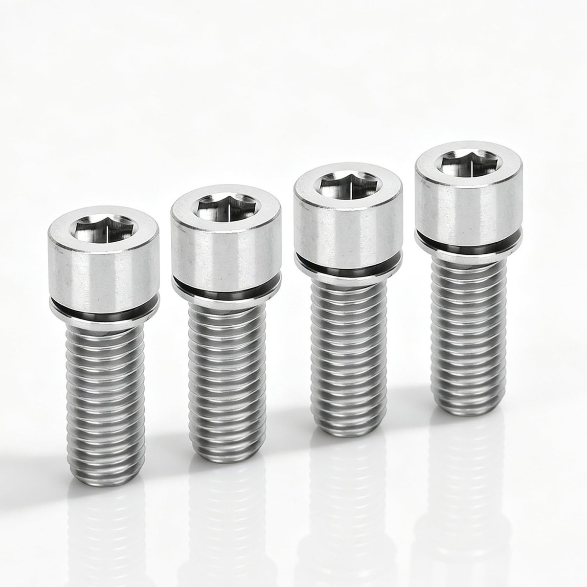 Dailygoods- Fietsstuurbouten Set van 4 - Binnenzeskantige Schroeven M7 x 20 mm - Titaniumlegering - Lichtgewicht - Robuust - Lange levensduur - Fietsschroeven