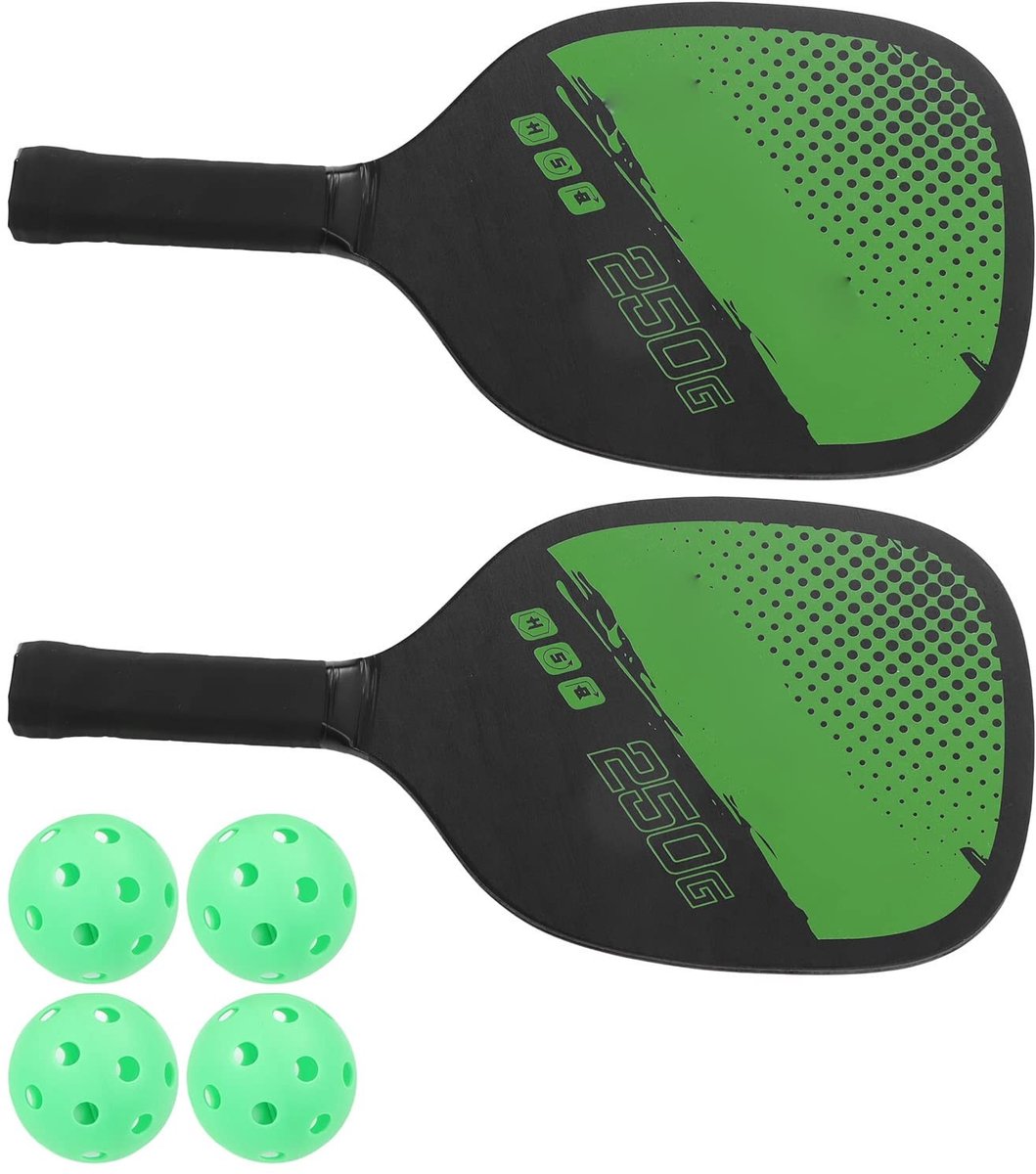 Dailygoods- Pickleball Set - 2 Paddles/4 Ballen - Opbergtas - Schokbestendig - Ergonomische Antislipgreep - Duurzaam en Slijtvast - Pickleball Rackets