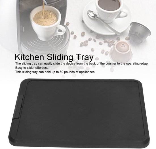 Tomotato Keuken Roltray - Verplaatsbare Caddy voor Apparaten, 41x30 cm, Geschikt voor Koffiezetapparaat en Blender van Merkloos — afbeelding 2