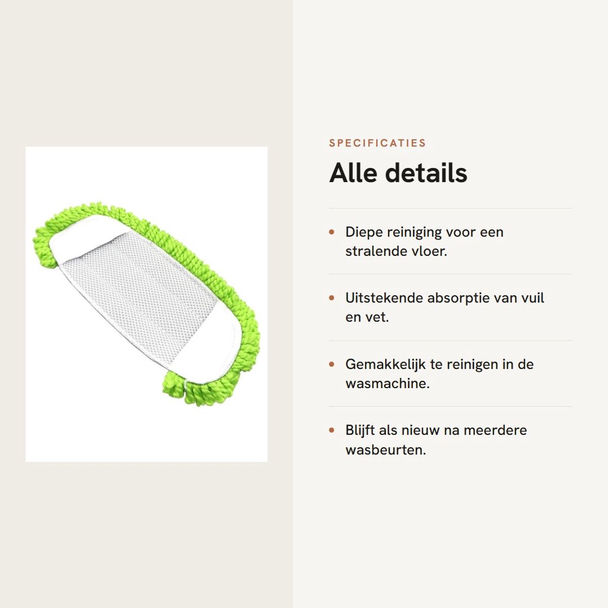 Dailygoods- Microvezel Mopstofdoek Professioneel - Dweildoek - Vloerreiniging - Stofzuiger - Herbruikbaar - Goede Waterabsorptie