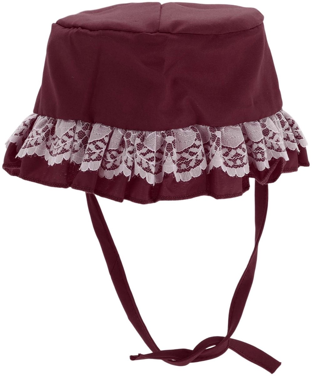 Dailygoods- Emmerhoed Verstelbaar - Zonnekap voor Kleine Dieren - Hondenaccessoire - Ademend Polyester - Wijnrood - Comfortabele Pasvorm - Huisdier Zonnehoed