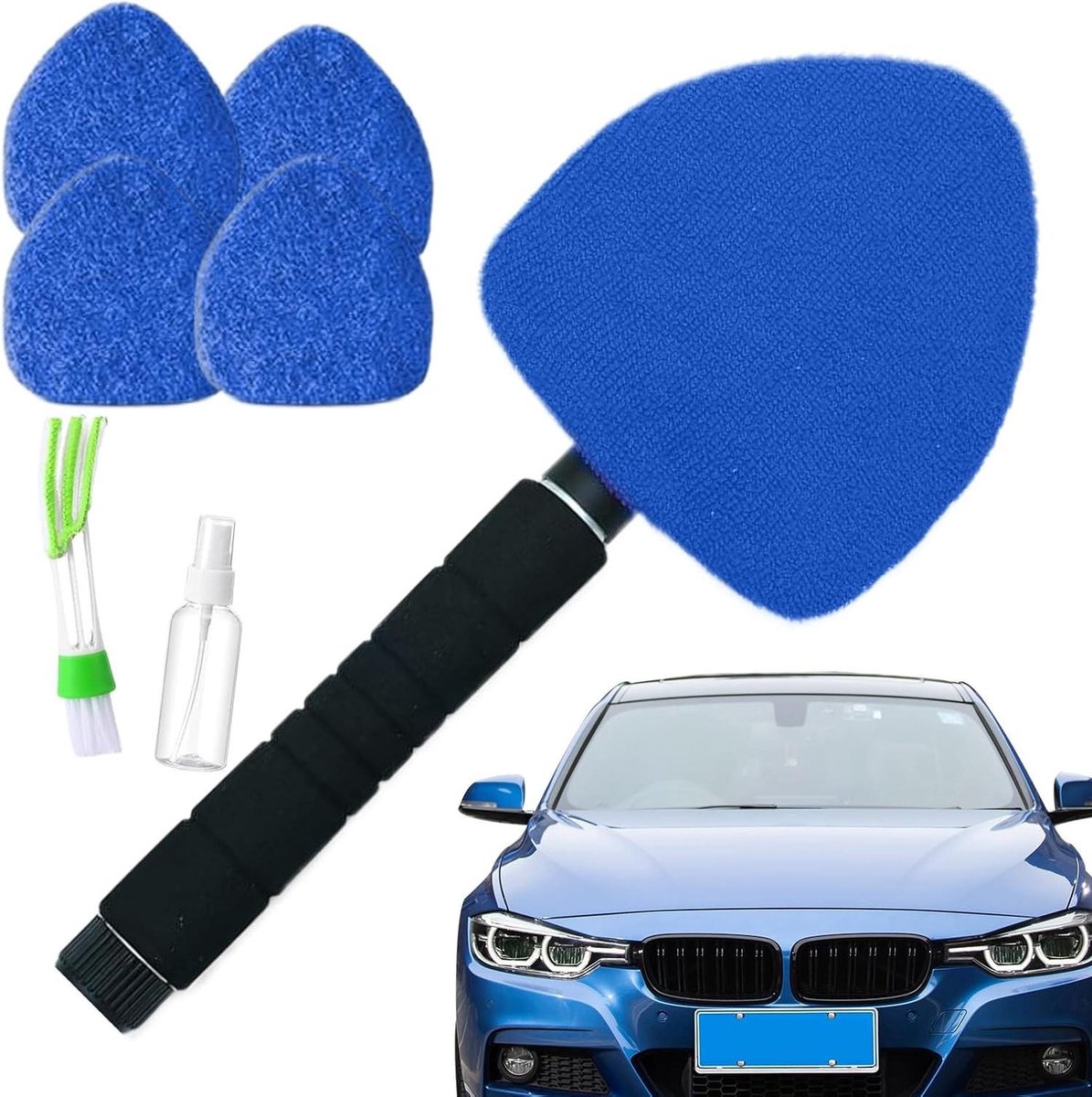 Ruitenreiniger Gereedschap - Auto Wisser - Ramen Schoonmaken - Uitschuifbare Steel - 41-57 cm - Blauw