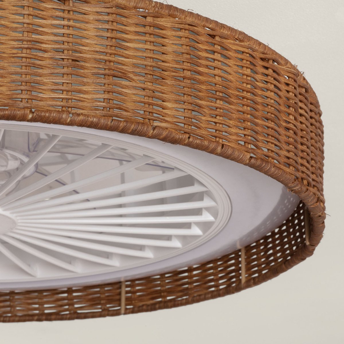 Fantiluxe - Andreas - Plafondventilator met verlichting - Bruin Transparant - Ø50cm - Afstandsbediening - Met lamp - Plafond ventilator - Slaapkamer thumbnail 7